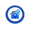 House location pin icon for real estate local business SEO service